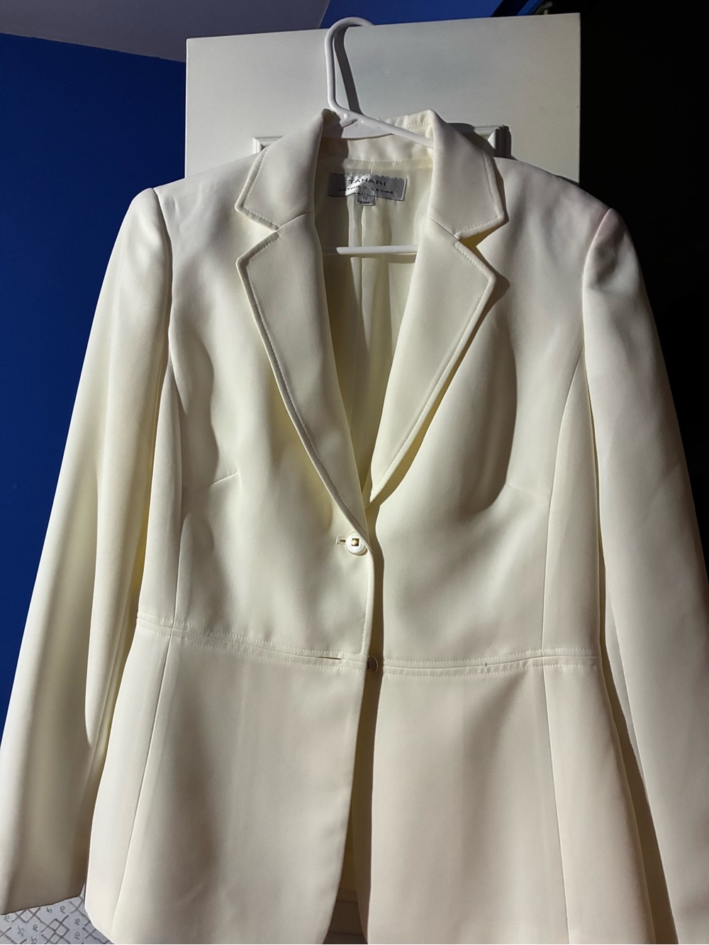 NWT Tahari Arthur S. Levine Ivory Blazer Jacket Size 10